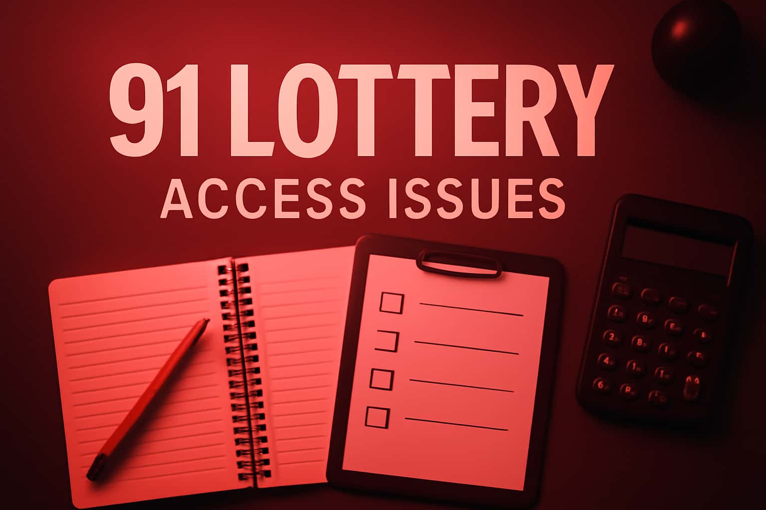 Informational scene on 91 Lottery Access Issues.
