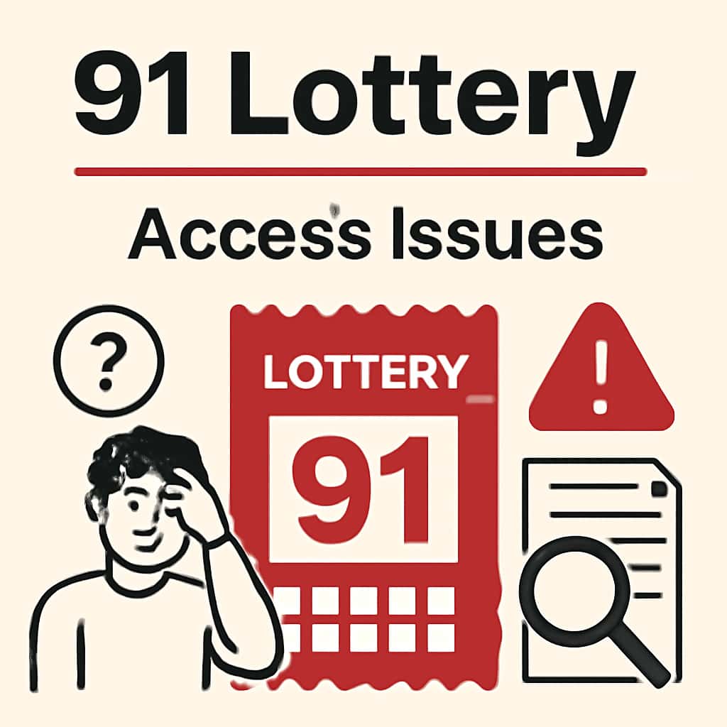Illustration about 91 Lottery Access Issues.
