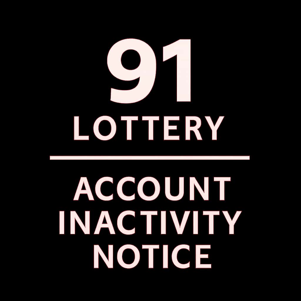 Icon representing 91 Lottery Account Inactivity Notice.