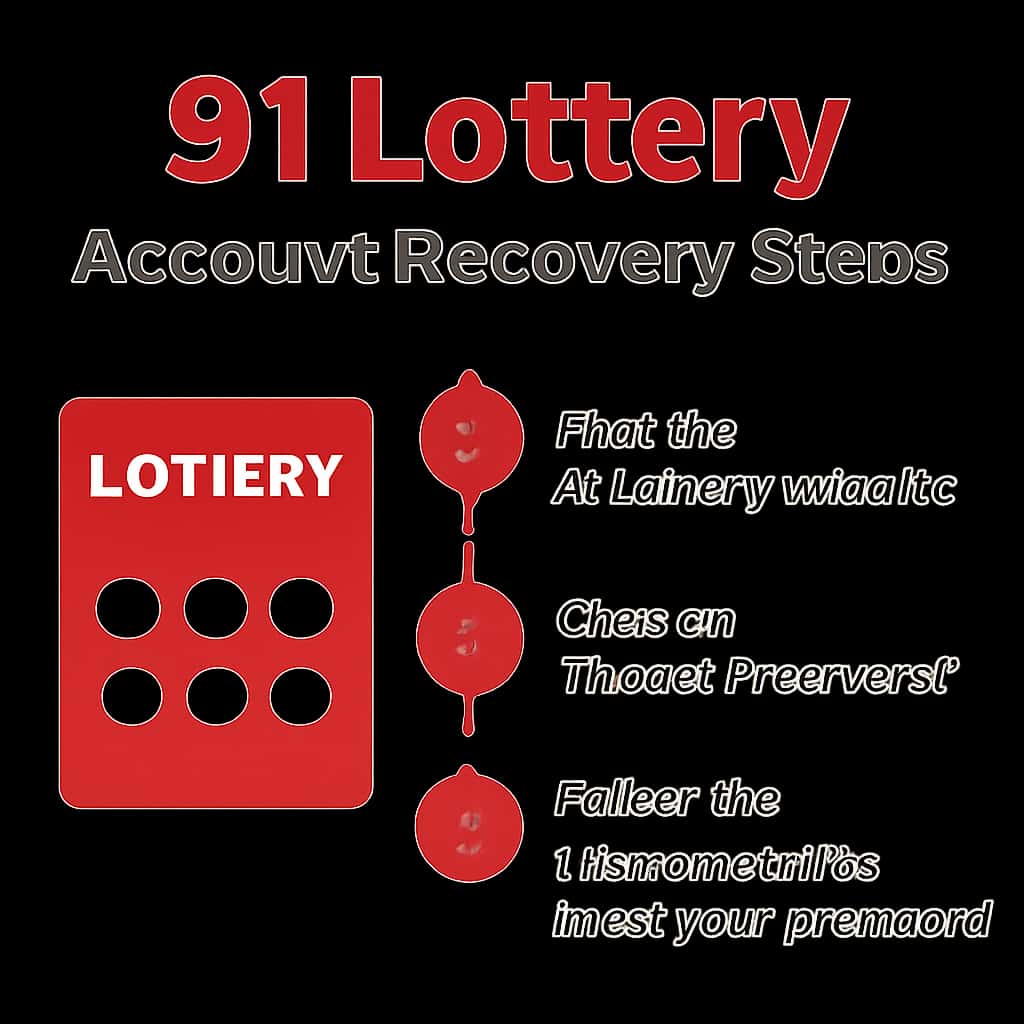Illustration of the steps for recovering a 91 Lottery account.