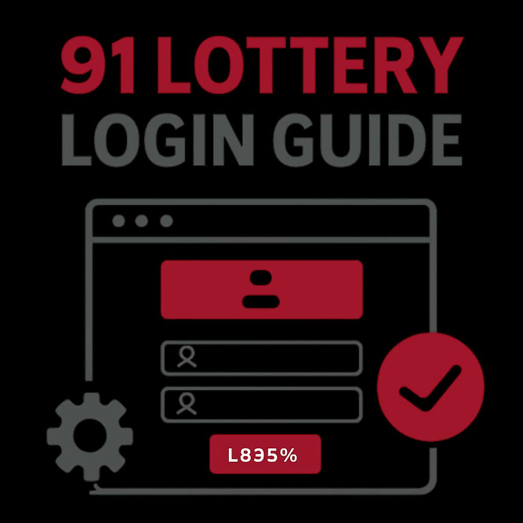 Illustration explaining login security measures for 91 Lottery.