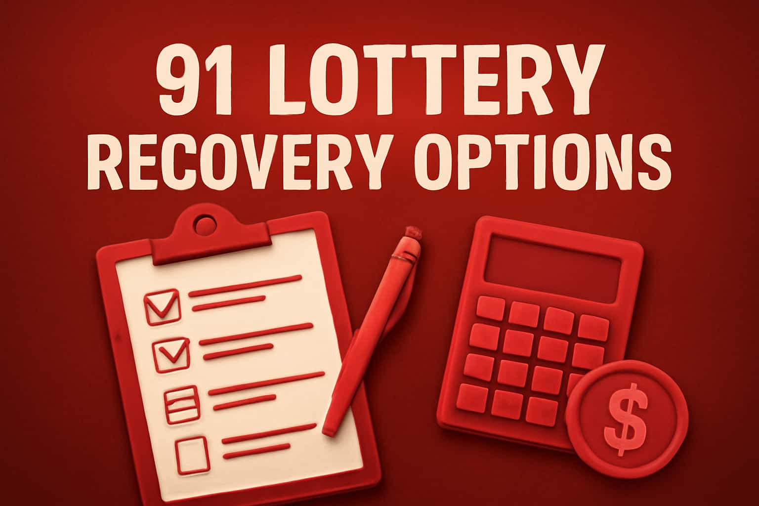 Informational graphic representing the 91 Lottery Recovery Options.