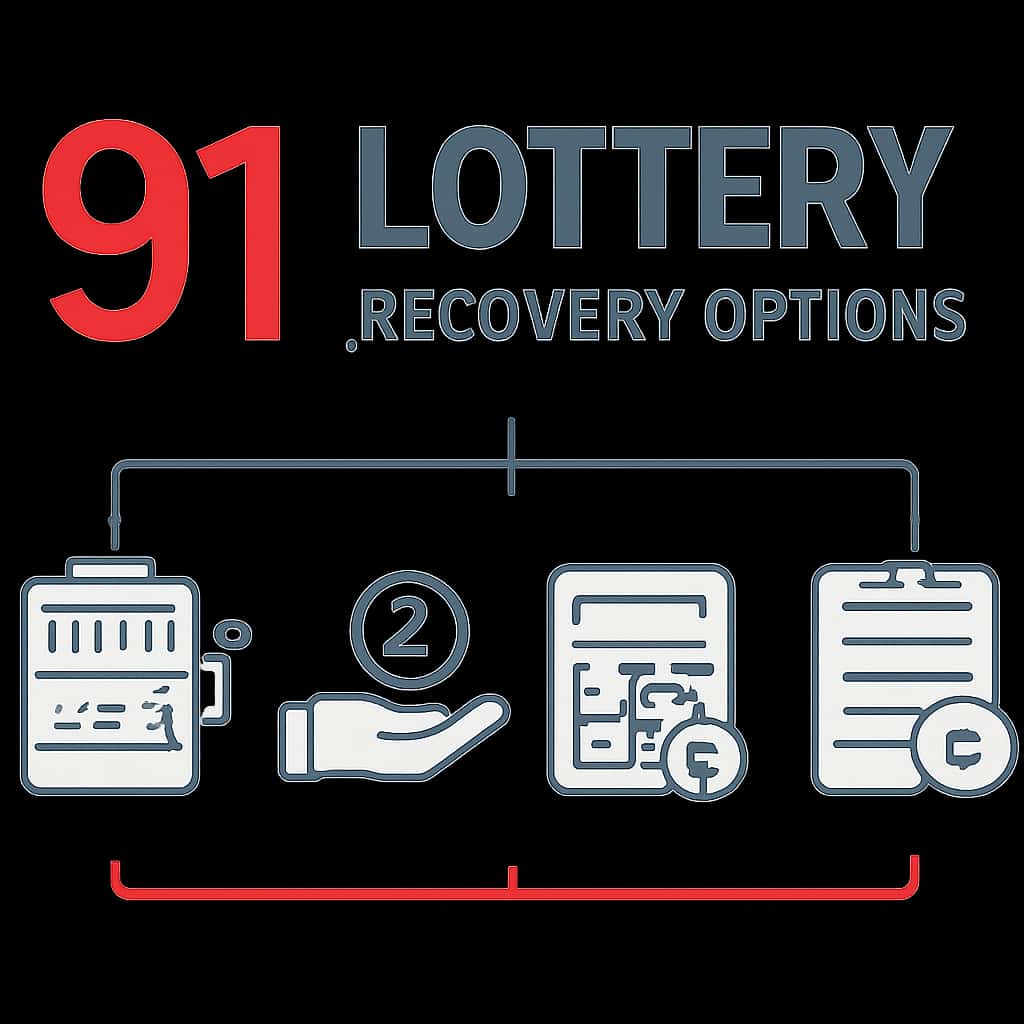Illustration explaining 91 Lottery Recovery Options.