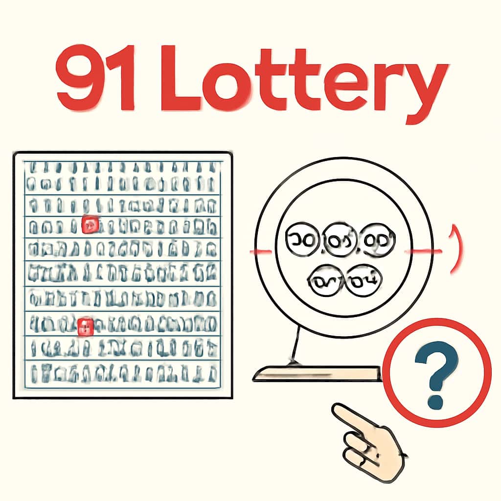 Illustration conveying the secure login processes for 91 Lottery.