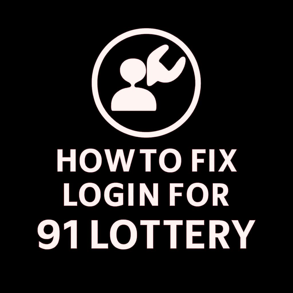 Icon representing guide for fixing login issues with 91 Lottery.