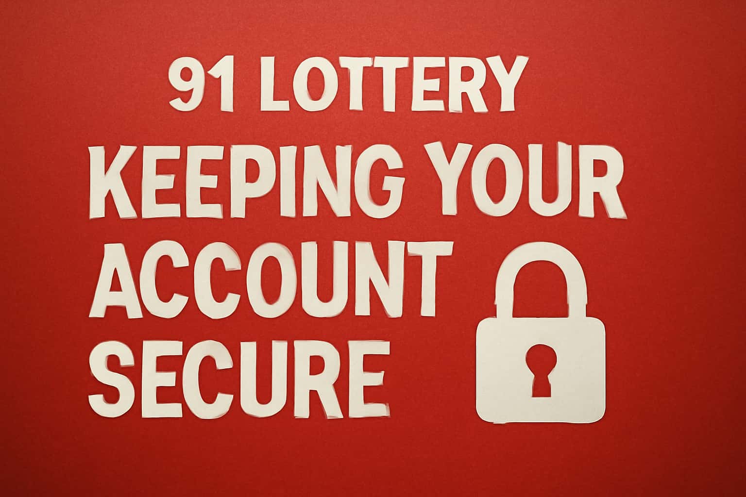 An informative visual highlighting security measures for the 91 Lottery account.