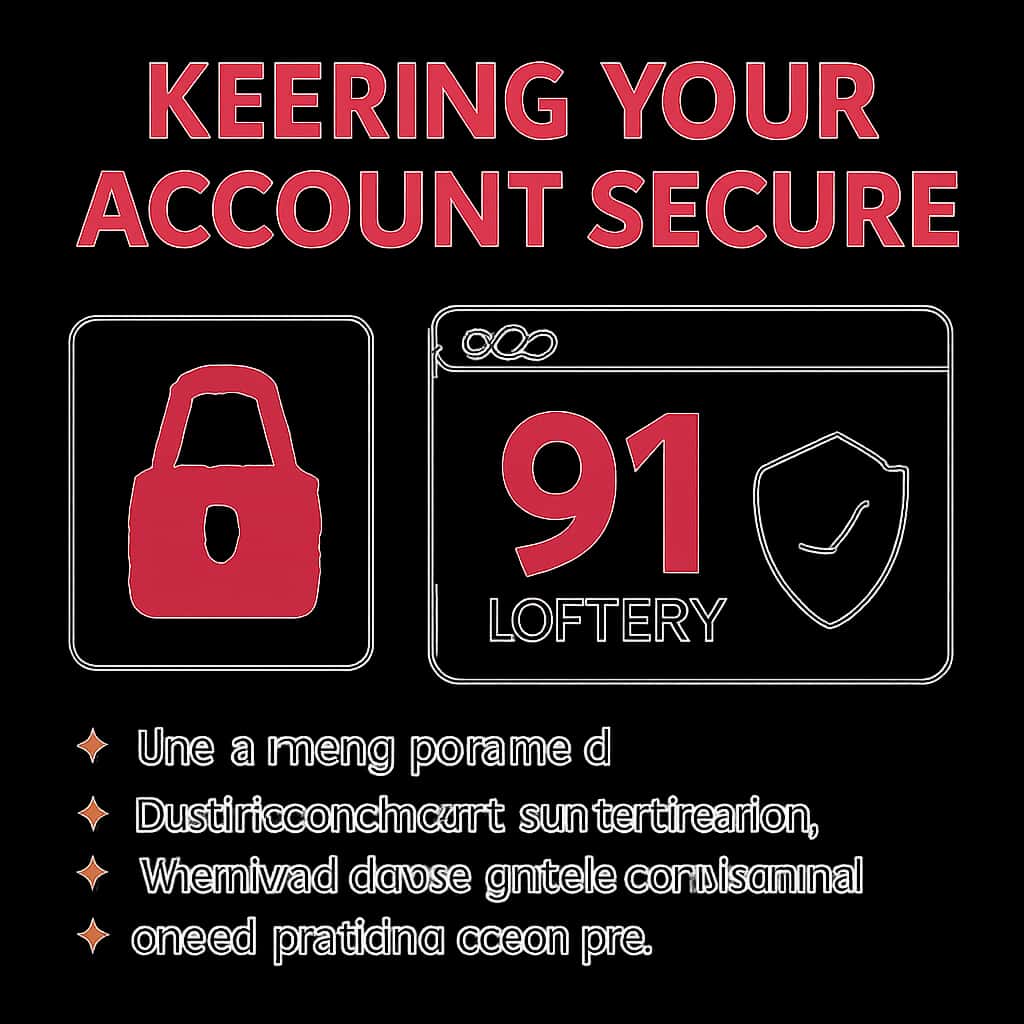 An educational diagram illustrating account security measures for 91 Lottery.