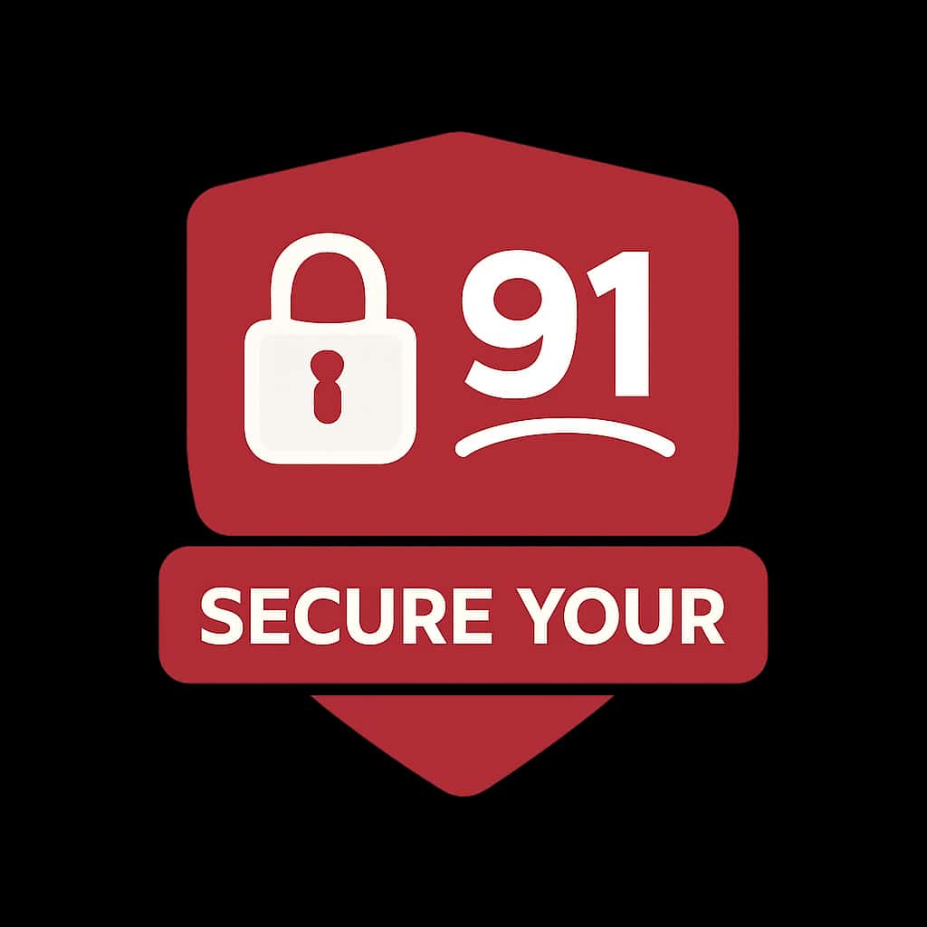 A badge for Secure Your 91 Lottery Account security guide.