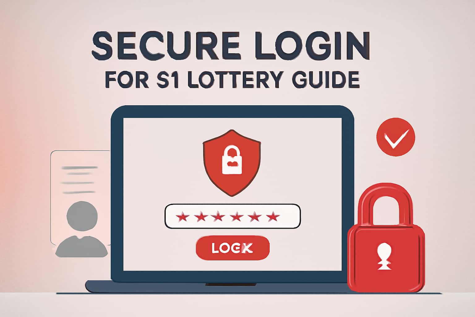 Visual representation of secure login practices for 91 Lottery, featuring the text 'Secure Login for 91 Lottery Guide'.