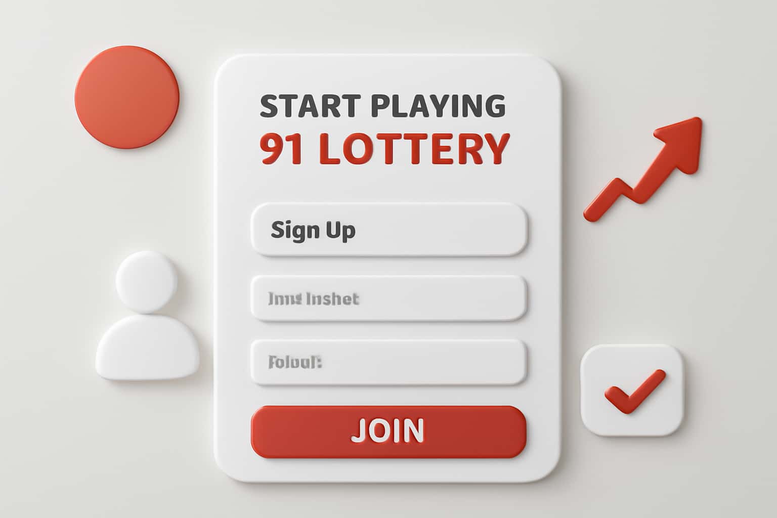 Start Playing 91 Lottery - Sign Up Interface