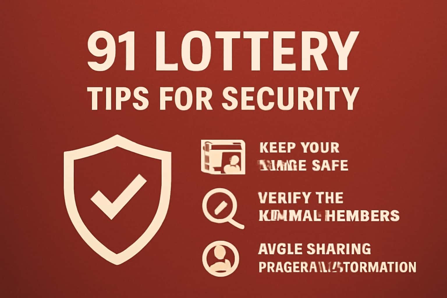 Visual representation of best practices for securing a lottery account.